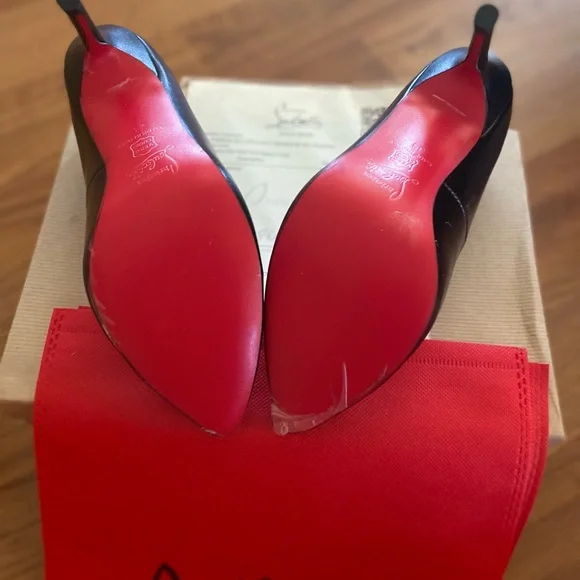 Christian Louboutin Classic Black Heels with Red Soles - Picture 2 of 5